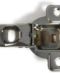 E Centra Nickel Plated 106 Degree Overlay Screw On Face Frame Hinge with 9/16 Inch Overlay 35mm Bore 11mm Cup Depth Two Cams