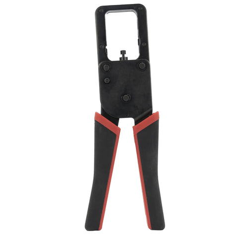 Pro Grade EXO Crimp Frame With EXO-EX Die Set For ezEX-RJ45 Connectors Pass Through Design For Easy Wiring Verification One Piece Build Works With Solid Or Stranded Conductors 10 Gigabit Ready FCC RoHS2 UL Compliant