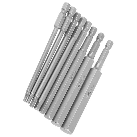 Check Out This Sick Mingzhe Hex Shank Bit Set For Electric Drills and Hand Tools That Rock With S2 Steel, Magnetic Heads And Huge Wear Resistance For All Your Tight Fix-It Jobs Today. S2 steel hex shank bits, H2.5-H12, angled view