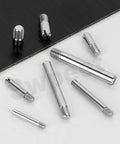 Pro Grade 48 Pcs M4 Dowel Pin Kit With Slotted Pins In 6 Sizes M4x6/10/16/20/25/30mm, 304 Stainless Steel External Thread Pins