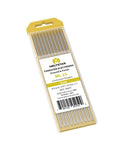 Lanthanated TIG Welding Tungsten Electrodes 1.5 Percent WL15 Gold 3 Thirty Second Inch By 7 Inch Ten Pack