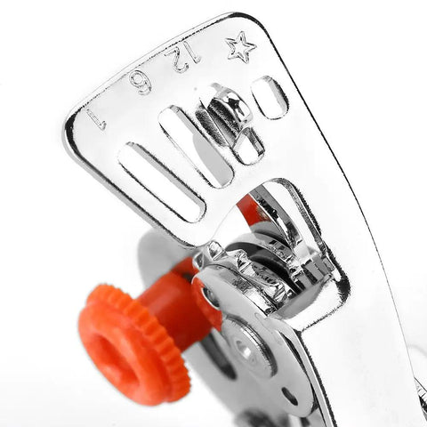Stainless Steel Ruffler Presser Foot With Adjustable Pleat Depth For Sewing Machines Pro Grade Auto Feed Pleating Attachment close-up