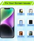IPhone 14 6.1 Inch Screen Replacement With Proximity Sensor And Earspeaker Flex Cable, 3D Touch LCD Digitizer on display