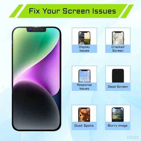 IPhone 14 6.1 Inch Screen Replacement With Proximity Sensor And Earspeaker Flex Cable, 3D Touch LCD Digitizer on display