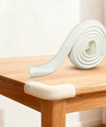 Soft Auto Adhesive Furniture Corner Protector For Edges Baby Proof Corner Guard on table corner, rolled on surface