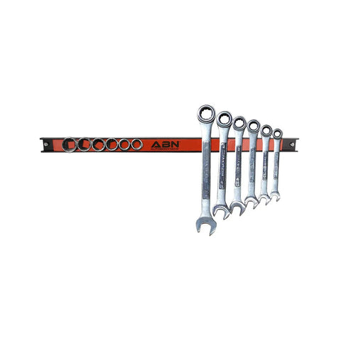 Magnetic Tool Strip Set 18 Inch Heavy Duty Tool Bar Garage Organizer Rack 6 Pack Large Magnet Bars with wrenches
