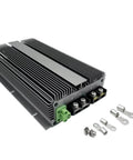 Top Tier Dc Dc Ev Charger 12V To 28V Boost Converter 30A with aluminum heat sink and connectors for RV and boat use.