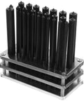 Pin Punch Set 28Pc Cylindrical Punches Drilling Tools Maintenance Kit for Home Repairs, displayed on metal base