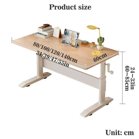 Built Like A Tank Height Adjustable Standing Desk With Solid Wood Top And Heavy Gauge Steel Frame Featuring Deep Storage Drawer To Crush Your Home Office Workflow Or Remote Setup Routine product size diagram with measurements.