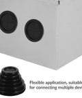 Super Cool 12pcs Black Round Rubber Cable Grommets Kit For Wire Protection With Universal Fit Desk Hole Covers And Wall Grommet Guards To Keep Your Setup Sleek And Organized, black rubber desk hole covers on cardboard box