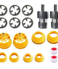 Heavy Duty Pvc Pipe Threader Kit With Electric Drill Opener For Double-Ended 4 And 6 Point Pipes components displayed, including dual-head dies and cutting blocks.