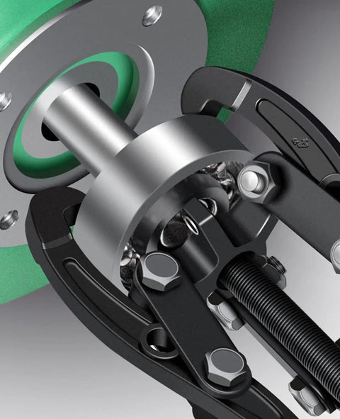 10 Inch Heavy Duty Gear Puller With Two Or Three Jaw Options Forged From Premium Carbon Steel  extracting stubborn bearing close-up.