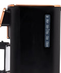 Close-up of the Heavy Duty 12 Cup Dual Brew Coffee Maker Built For Hot And Cold Brewing Keep Warm Plate with measurement indicators.