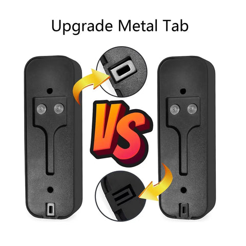 Heavy Duty Doorbell Backplate Replacement For Two Hole Video Doorbell Models With Upgraded Plastic Mounting Plate and Metal Tab Compare