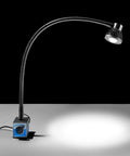 High Intensity COB LED Spot Light 500 Lumens Work Light with flexible arm, magnetic clamp base, black aluminum body