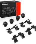 A-Premium Front Disc Brake Hardware Kit For Ford Explorer Taurus Flex Lincoln MKS MKT Perfect For 2006-2012 Models And Keeps Your Brakes Rocking Smooth Without Heavy Duty Complications, black boots and clips