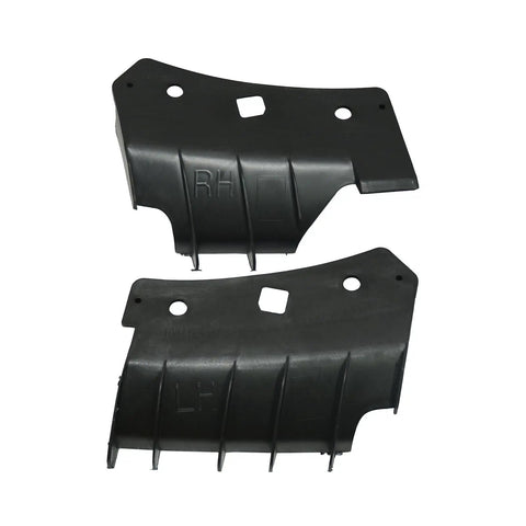 Top Tier Pair Inner Front Bumper Bracket Supports For Tesla Model 3 2017 Through 2020, black, includes left and right side brackets.