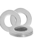 Zernmiarder 1" stainless steel flat washers, 2" OD, 1" ID, pack of 5, front view