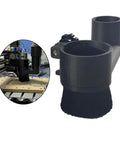 Pro Grade Cnc Spindle Dust Shields Featuring Tough Detachable Bristles for 300W and 500W Router, close-up view on CNC machine.
