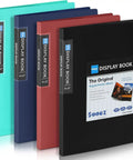 Four Pro Grade 30 Pocket Art Binder Portfolio With Clear Sleeve Protectors 9x12 Display Book 60 Page Presentation Organizer