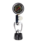Scuba Standard Fill Check Gauge With Dual 0 To 5000 PSI And 0 To 350 BAR Scales, stainless steel case, silicone boot