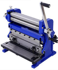 Blue Sheet Metal Brake 3 In 1 12 Inch Shear Press Brake And Roll Machine with handle and cast iron construction