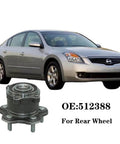 Rear Wheel Bearing And Hub Assembly For Nissan Altima 2007 2018 Maxima 2009 2019 Murano 2015 2016 Pathfinder 2013 2019 5 Lug With ABS Direct Fit Replacement Premium Quality Guaranteed shown with car