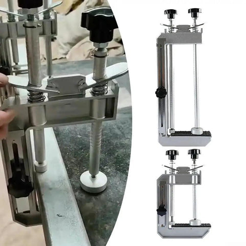 Heavy Duty Countertop Assembly Jig With Adjustable 45 Degree Clamping Fixture For Precision Stone Seam Splicing And Tile Joint Alignment A True Game Changer For Quick Install And Flawless Finish No Fuss, showcasing adjustable clamp mechanics.