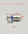 Precision Machined 6mm Stroke Linear Actuator Stepper Motor Featuring Hella Smooth Screw Slide Design With 2 Phase 4 Wire Build And 25 Ohm Coil Rating For Rock Solid Pump Assembly Drives, showing motor dimensions.
