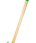 Kids Garden Tool Set 4 Piece Rake Spade Hoe And Leaf Rake With Real Wood Handles And Steel Heads, 27.5 Inch Long, Green Rake