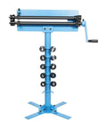 Sheet Metal Bead Roller Bending Machine With 18 Inch Throat Depth And 1.2mm Thick Q235 Steel, manual crank, 6 dies on stand