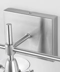 Brushed Nickel 3 Light Vanity Light For Bathroom With Clear Glass Shades showing durable metal frame detail