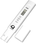 Self Calibrating TDS Water Tester With AI Precision For Quick, Super Accurate Readings Of Drinking Water And Hydroponics, Easy Digital TDS And PPM Checks, Reliable Water Quality Meter For Everyday Use, white handheld meter with cap