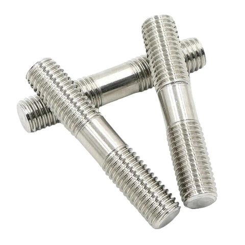 304 Stainless Steel Double Head Threaded Rods Kit With M3 M4 M5 M6 M8 Sizes, Six 200mm Length Rods For DIY Projects stacked view
