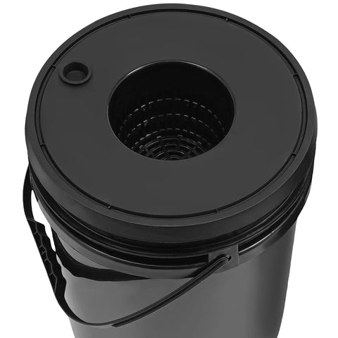 Black bucket with net pot for Hydroponic Growing System Kit Dope With 5.28 Gallon Deep Water Culture Pump Air Stone And Recirculating Drip Garden