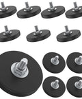 Heavy Duty Rubber Coated Magnets 1.69 Inch Diameter Mounting Studs 12 Pack for Rock Light Bars Cameras Cabinets Whiteboards and More