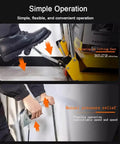Heavy Duty Hydraulic Lift Table Cart With Lockable Wheels And Rolling Garage Hoist operation demonstration with foot and manual control.