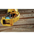 Close-up of Professional High Performance 20V Max Cordless Brushless Stud And Joist Drill With Quick Change 7 16 Inch Chuck on wood.