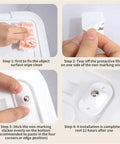 Installation steps for Self-Adhesive 360-Degree Caster Wheel Set Stainless Steel With ABS Slick Quiet Glide.