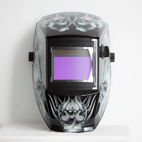 Auto Darkening Welding Helmet With 4/5-13 Shade Range And Large 3.86x2.50 Viewing Window Solar Powered ANSI Z87.1 Compliant