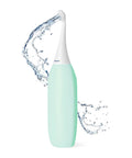 Portable Bidet On The Go 300ml Peri Bottle for moms and women, mint handheld Version 2, showing water flow for hygiene use