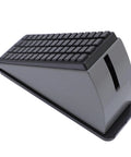 Heavy Duty Stainless Steel Spring Door Stop for Home and Office, Adjustable 20 to 60 mm, shown from side angle, slip-resistant surface.