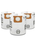 Disposable Vacuum Filter Bags For 5-9 Gallon Vacs, Dry Pick Up Only, White Paper, 3 Pack shown upright