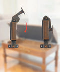 Top Tier Self Balancing Lid Support Hinges Smooth Anti Slam Spring Loaders Dark Bronze Cabinet Box Stays, displayed at an angle.