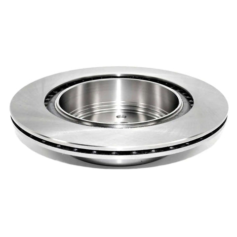 Professional Series Rear Vented Brake Rotor With Forged Flange, side view showing vented design and sealed raceways for smooth braking.