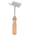 Bee Extractor Shovel For Beehives With Wood Handle Queen Bee Excluder Cleaner Frame Scraper Tool for beekeeping, close view.