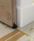 Black Aluminum Floor Guide For Sliding Barn Door Hardware Set Of 2 With T Shape Floor Mounted for easy installation