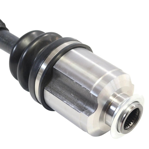 Front Right CV Axle Assembly For Kia Cadenza 2017 2020 With Heat Treated Shafts Silent Ride Tech Beefed Up Durability Quiet Smooth Ride And Lifetime Warranty, close-up boot and splined end