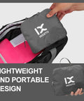 20L Lightweight Hiking Daypack For Outdoors Foldable Backpack, compact gray design fits in a hand and bag; portable and easy to carry