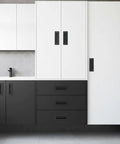Four Pack 6 Inch Recessed Pocket Door Handles Flush Pulls For Sliding Barn Doors Pocket Doors Closets Cabinets And Drawers Matte Black Stainless Steel Hardware Space Saving Snag Free on kitchen cabinets.